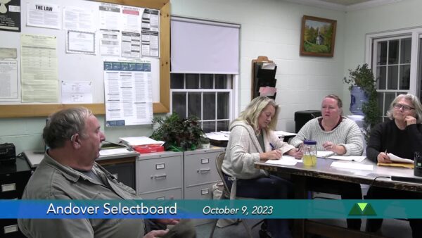 Andover Selectboard 10/9