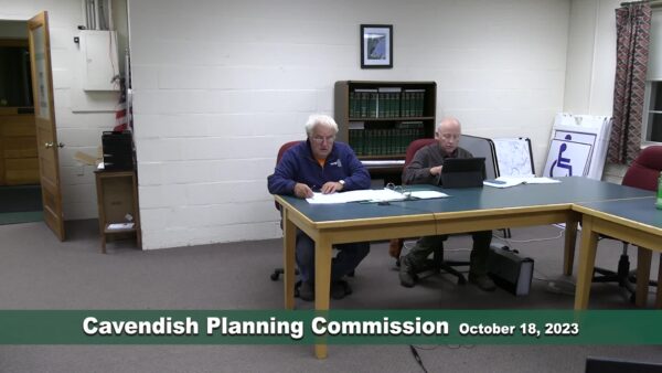 Cavendish Planning Commission 10/18