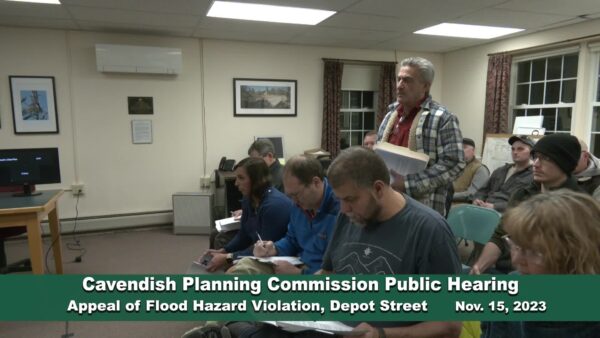 Cavendish Planning Cmsn. Public Hrg.- Flood Hazard Violation