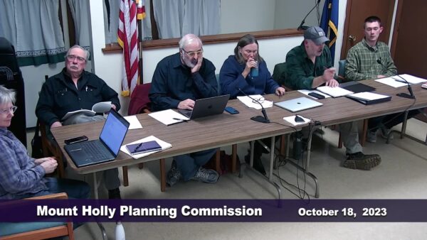 Mount Holly Planning Cmsn.- Public Hearing on Town Plan