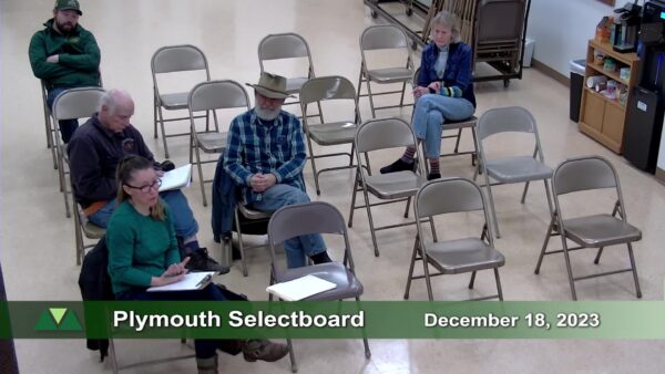 Plymouth Selectboard 12/18
