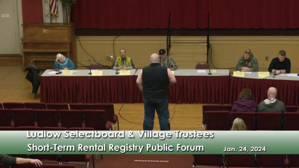 Ludlow Public Forum- Short Term Rental Registry 1/24