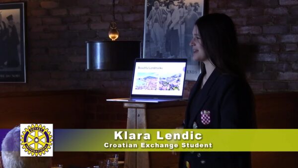 Ludlow Rotary Club Guest Speaker- Croatian Exchange Student