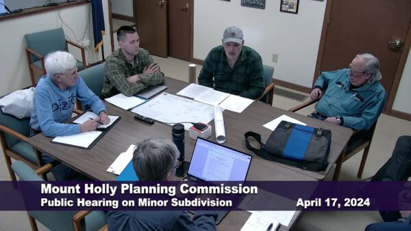 Mount Holly Planning Commission & Public Hearing 4/17