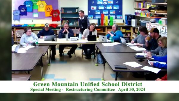 Green Mt. Unified School Dist. Special Mtg- Restructuring Cmte. 4/30