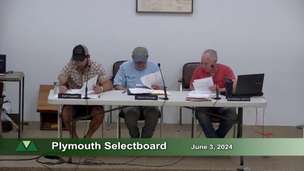 Plymouth Selectboard 6/3
