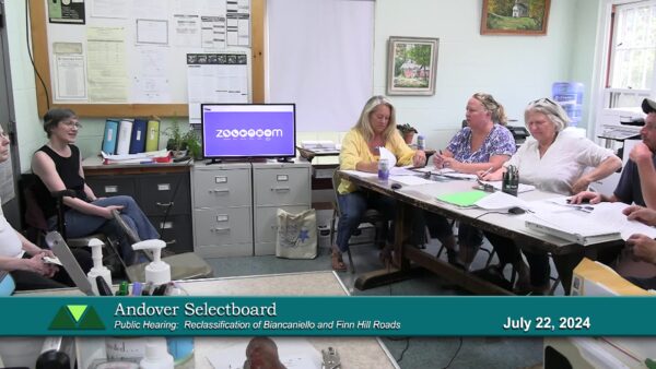 Andover Selectboard Public Hrg.- Road Reclassifications