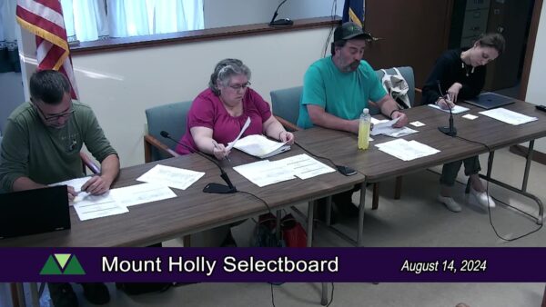 Mount Holly Selectboard 8/14