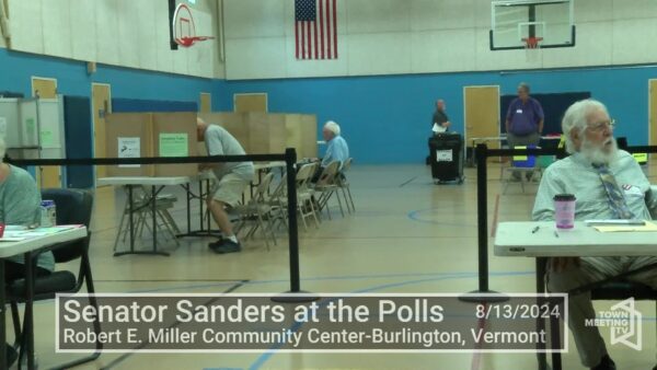 Senator Bernie Sanders at the Polls