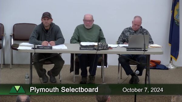 Plymouth Selectboard 10/7
