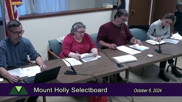 Mount Holly Selectboard 10/8