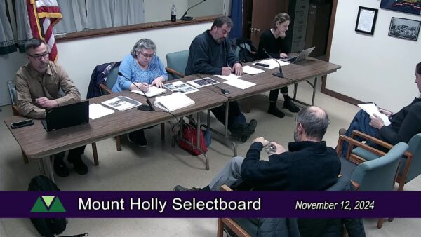 Mount Holly Selectboard 11/12