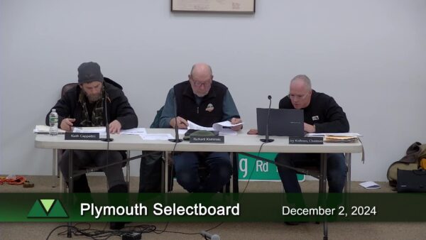Plymouth Selectboard 12/2