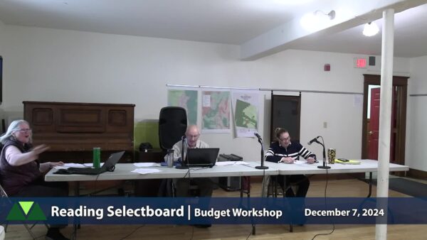 Reading Selectboard Budget Workshop