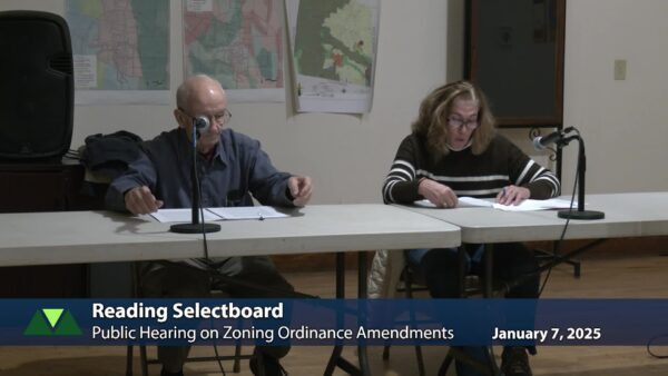 Reading Selectboard- Zoning Ordinance Amendments