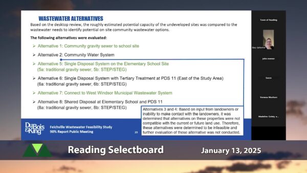 Reading Selectboard 1/13