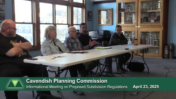 Cavendish Planning Commission- Subdivision Regs.