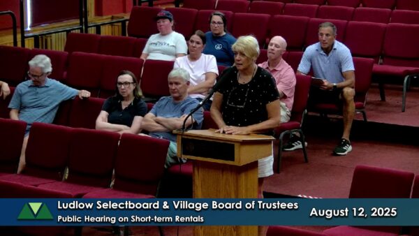 Ludlow Selectboard + Trustees Public Hrg.- Short Term Rentals