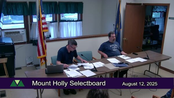 Mount Holly Selectboard 8/12