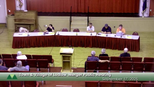Ludlow Town- Village Merger Public Hearing 9/17