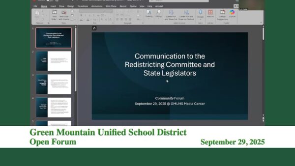 Green Mountain Union School District Open Forum