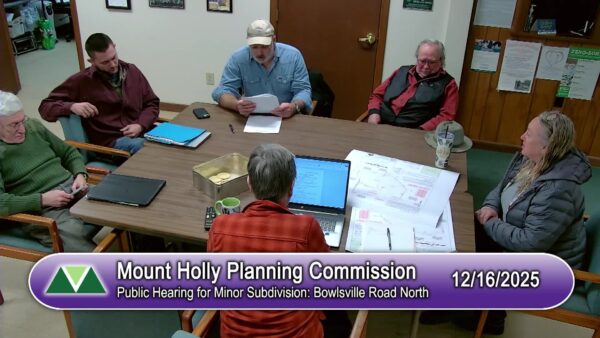 Mount Holly Planning Commission Public Hearing 12/16