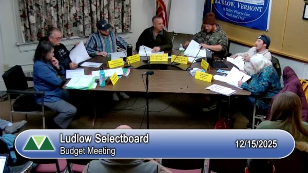 Ludlow Selectboard Budget Meeting 12/15
