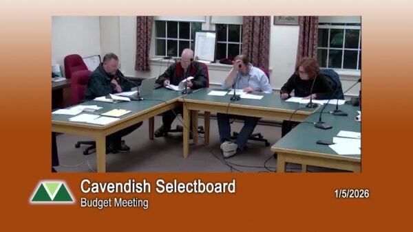 Cavendish Selectboard Budget Meeting 1/5