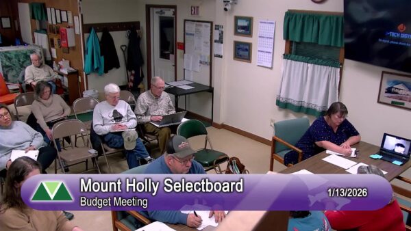 Mount Holly Selectboard- Budget Meeting 1/13