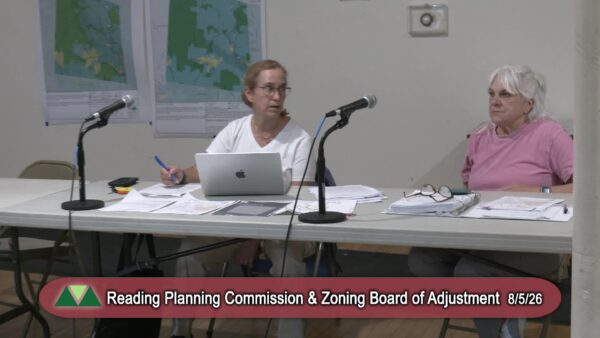 Reading Planning Commission and Zoning Board of Adjustment 8/5