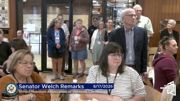 Sen. Welch- School Nutrition Association of VT