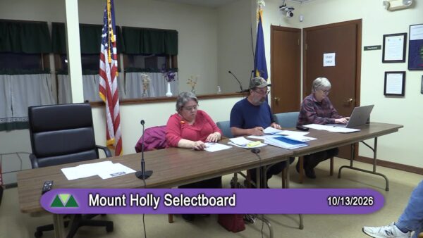 Mount Holly Selectboard 10/13